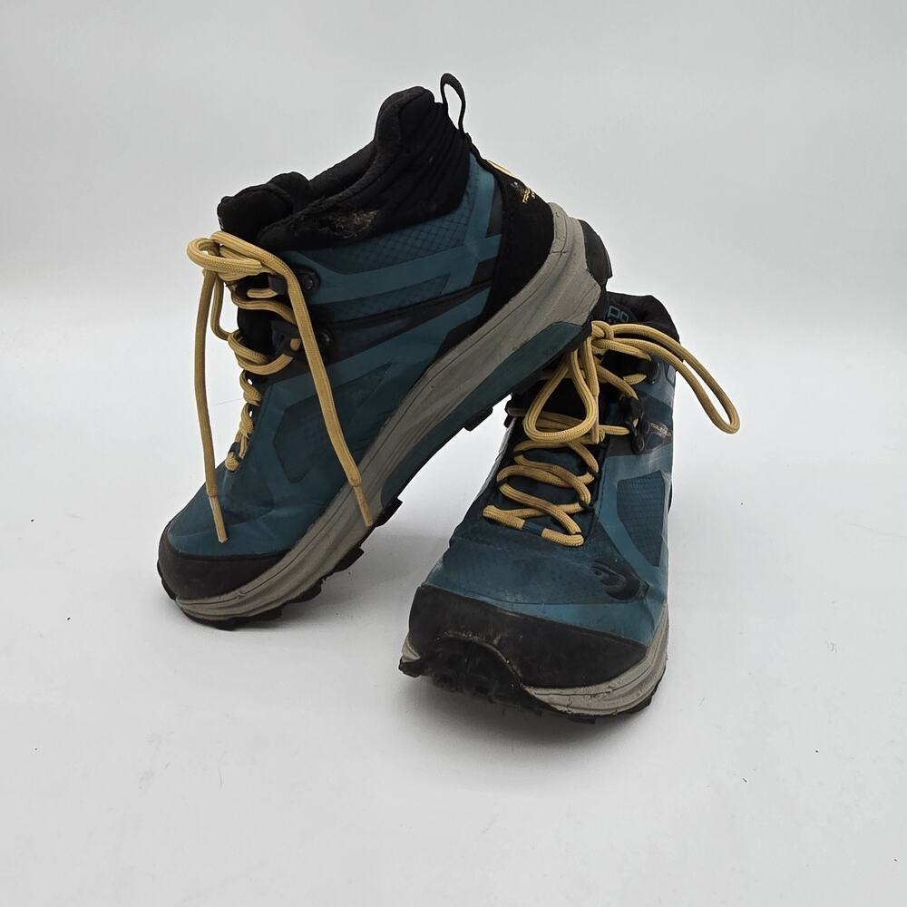 Topo Boots Womens 7 Blue Trailventure WP Teal Gold Shoes